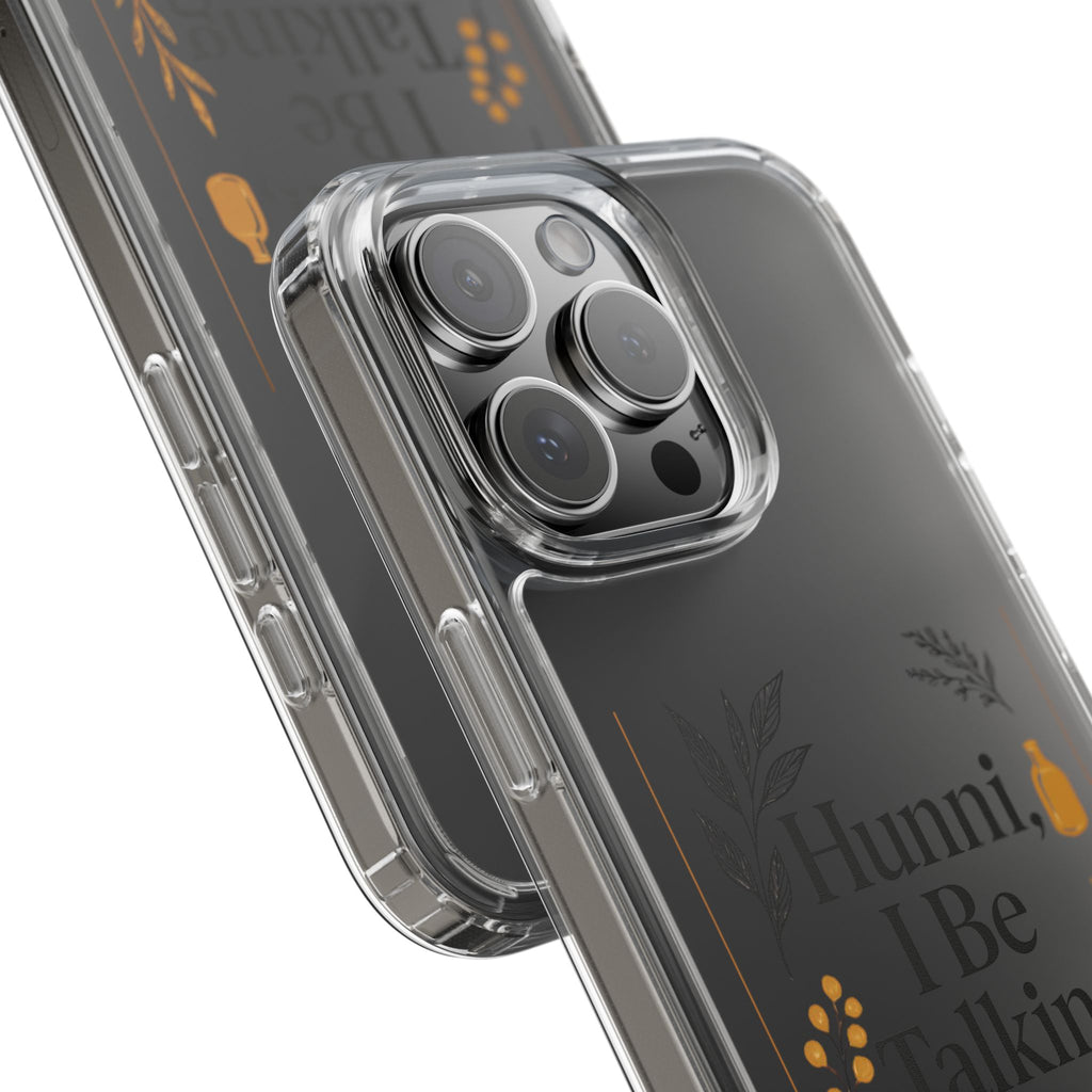 Clear Phone Case — "Hunni, I Be Talking To God" Floral Prayer Design