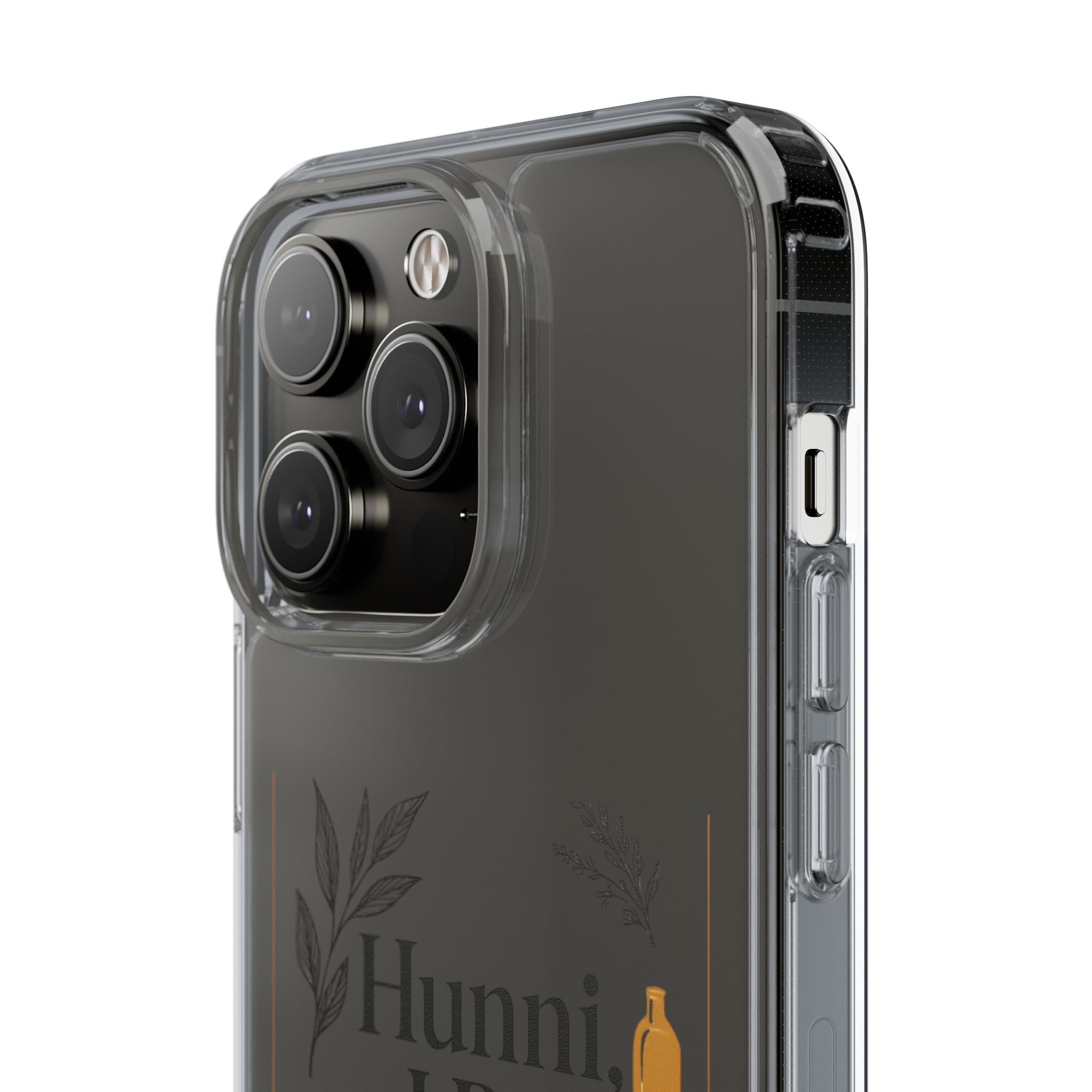 Clear Phone Case — "Hunni, I Be Talking To God" Floral Prayer Design