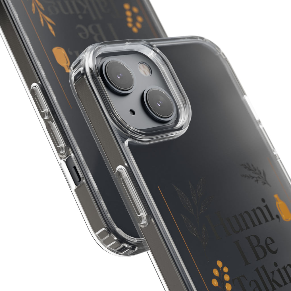 Clear Phone Case — "Hunni, I Be Talking To God" Floral Prayer Design