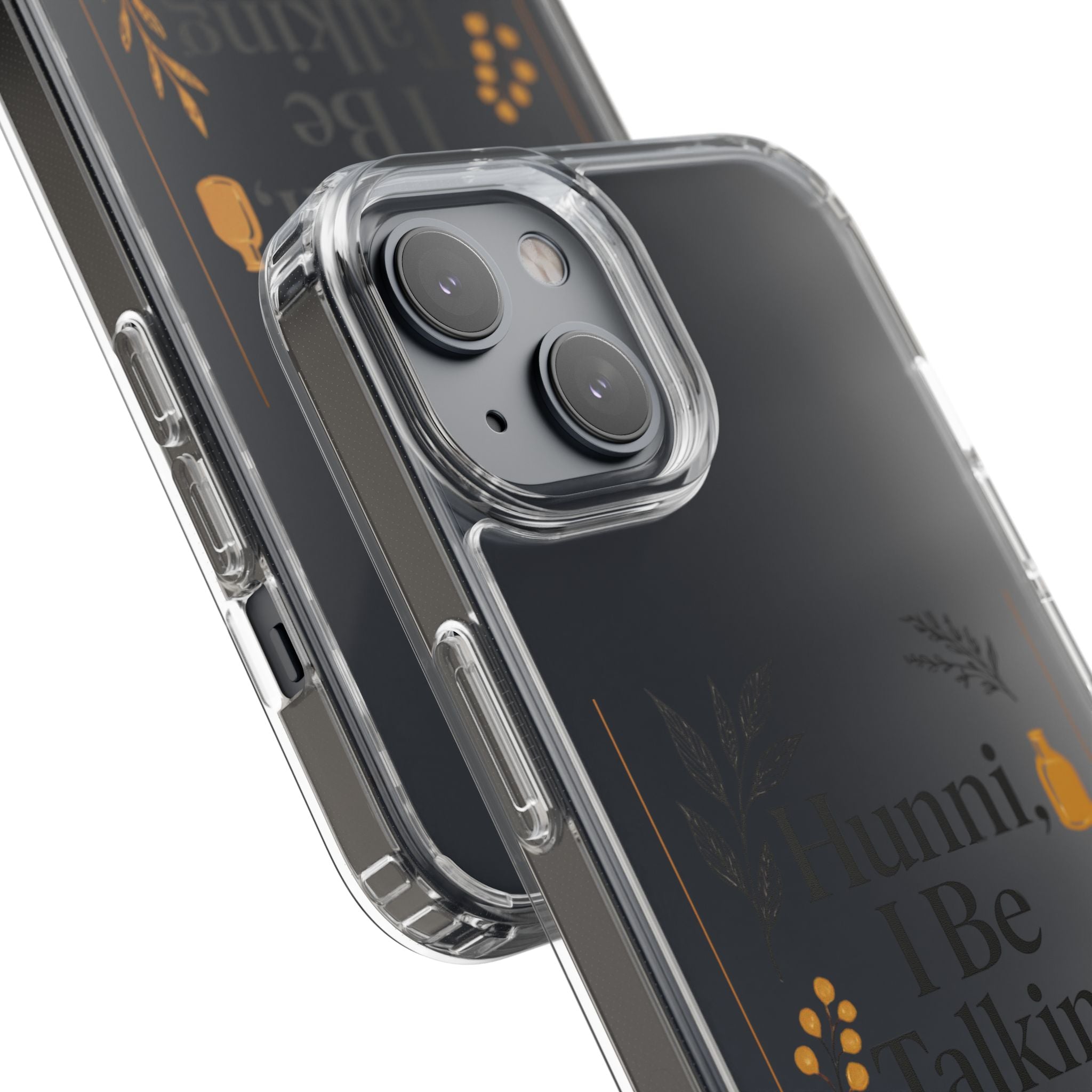 Clear Phone Case — "Hunni, I Be Talking To God" Floral Prayer Design